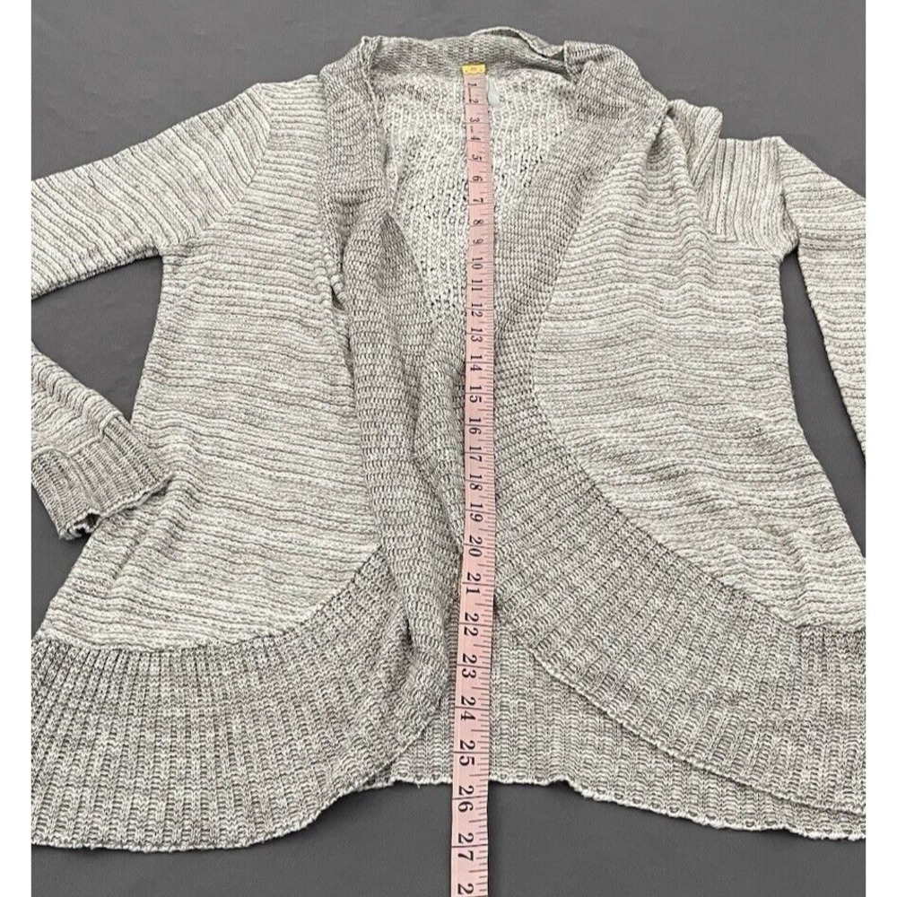 Vanity Womens Large Brown/ Gray Open Front Cardigan Sweater Knit Long Sleeve - Picture 9 of 10